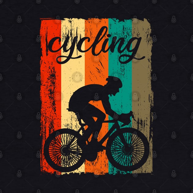 Retro vintage cyclist sport design gift idea by Macphisto Shirts